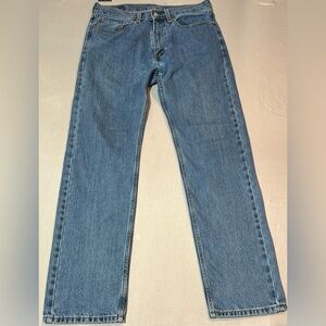 Levis 505 Jeans Mens 34x34 Blue Straight Leg Regular Fit Medium Wash